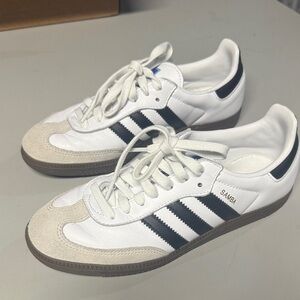 Adidas Samba White and Black Sneakers
